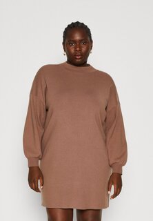 Платье Vero Moda Curve VMNANCE FUNNELNECK DRESS, цвет brown lentil