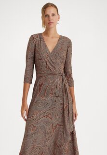 Платье из джерси Lauren Ralph Lauren CARLYNA SLEEVE DAY DRESS, коричневый/кремовый/розовый