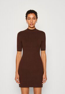 Платье-футляр Abercrombie &amp; Fitch SHELL RUCHED MIDI DRESS, цвет chicory coffee