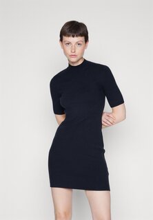 Платье-футляр Abercrombie &amp; Fitch SHELL RUCHED MIDI DRESS, черный