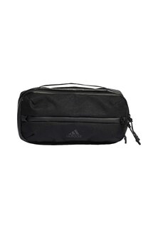 Поясная сумка adidas Sportswear, черно-серый с двумя светоотражающими элементами серебристого цвета
