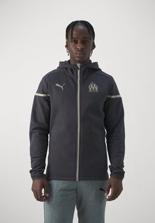 Толстовка на молнии Puma OLYMPIQUE DE MARSEILLE CASUALS HOODIE, тёмно-угольный/песчаная дюна