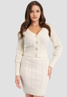 Кардиган Guess MIT ZOPFMUSTER, цвет creme