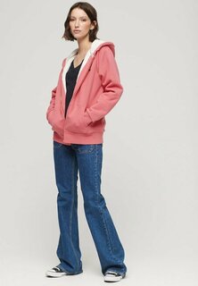 Толстовка на молнии Superdry ESSENTIAL, кемпинговый розовый