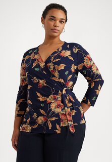 Топ с длинными рукавами Lauren Ralph Lauren JAINAB MID SLEEVE, цвет navy/tan/multi