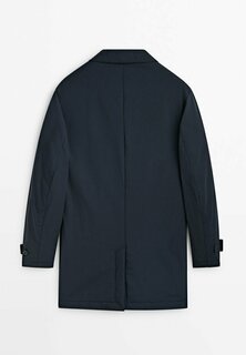 Тренч Massimo Dutti LIGHT TECHNICAL, темно-синий