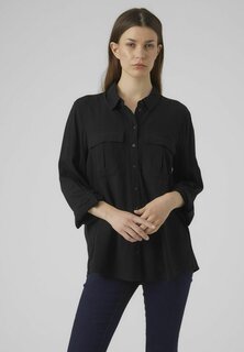 Рубашка Vero Moda VMVILMA L/S FOLD UP EXC, черный