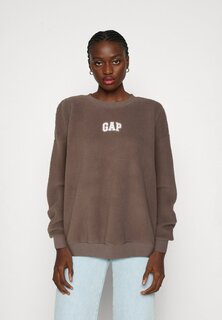 Флисовая куртка GAP MOCKNECK LOGO, коричневый