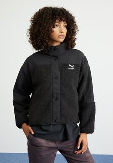 Флисовая куртка Puma КУРТКА CLASSICS SHERPA, цвет black