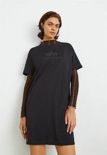 Футболка с принтом Alpha Industries BASIC LONG, черный