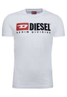 Футболка с принтом Diesel T-DIEGOR-DIV, ярко-белый и серый