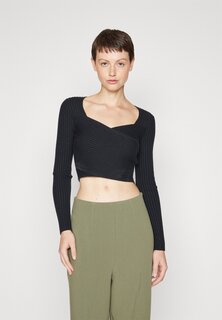 Свитшот Abercrombie &amp; Fitch VARIEGATED WRAP SLIM, цвет black beauty