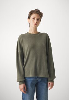 Свитшот Abercrombie &amp; Fitch ФУТБОЛКА OVERSIZE WAFFLE С ДЛИННЫМ РУКАВОМ, цвет DUSTY OLIVE