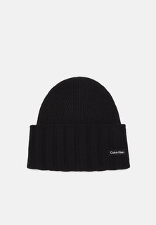 Шапка Calvin Klein ELEVATED BEANIE UNISEX, черный