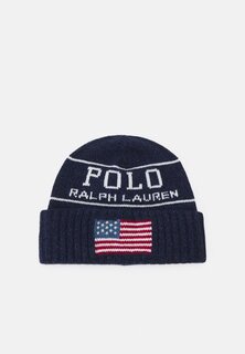 Шапка Polo Ralph Lauren ШАПКА-БИНИ ФЛАГ УНИСЕКС ДЛЯ ХОЛОДНОЙ ПОГОДЫ, цвет navy multi