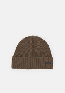 Шапка-бини BOSS FATI UNISEX, открытая, цвет open brown