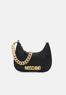 Клатч MOSCHINO LETTERING, цвет fantasy black