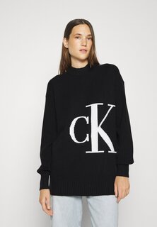 Свитшот Calvin Klein Jeans BLOWN UP OFF PLACED, черный