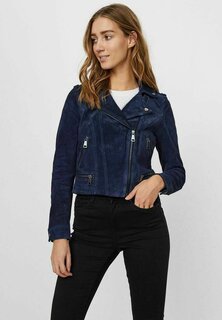 Кожаная куртка Vero Moda, цвет navy blazer