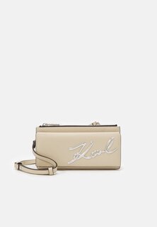 Кошелек KARL LAGERFELD SIGNATURE CROSSBODY, кремовый