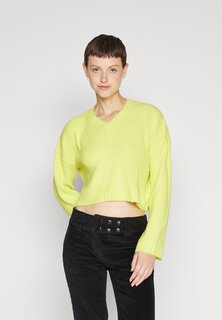 Свитшот Even&amp;Odd CROPPED VNECK, цвет lime Even&Odd