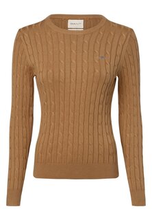 Свитшот GANT ЭЛАСТИЧНЫЙ КАБЕЛЬ C NECK, цвет camel