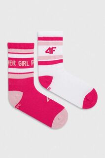 Детские носки 4F, 2 пары, розовый