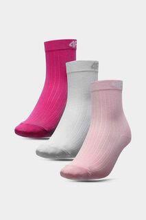Детские носки 4F, 3 шт., розовый