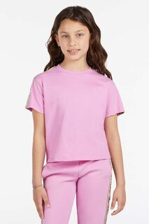 Детская хлопковая футболка Guess, фиолетовый