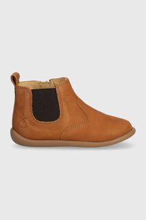 Детские замшевые туфли Pom D&apos;api STAND-UP JOD, коричневый