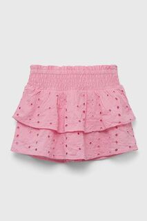 Детская хлопковая юбка Abercrombie &amp; Fitch, розовый