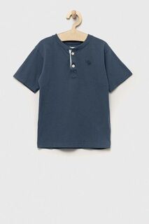 Детская хлопковая футболка Abercrombie &amp; Fitch, синий