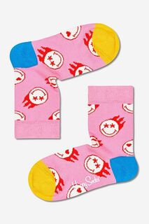 Детские носки Happy Socks Flaming SmileyWorld, розовый