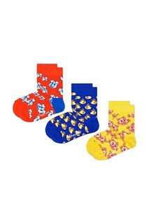 Happy Socks Детские носки с животными, 3 шт., мультиколор