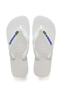 Детские шлепанцы Havaianas BRASIL LOGO, белый