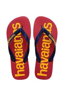 Детские шлепанцы Havaianas LOGOMANIA, бордовый