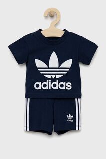 Детский спортивный костюм из хлопка adidas Originals, темно-синий