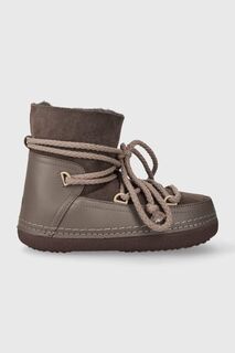 Детские замшевые зимние ботинки Inuikii, коричневый