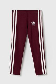 Детские леггинсы adidas Originals, бордовый