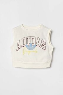 Детский топ adidas Originals, бежевый