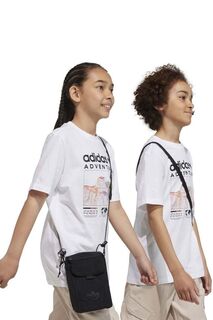 Детская хлопковая футболка adidas Originals, белый