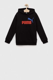 Детская толстовка Puma ESS+ 2 Col Big Logo Hoodie FL B, черный