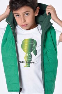 Детский двусторонний жилет без рукавов Karl Lagerfeld, зеленый
