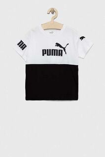 Детская хлопковая футболка Puma PUMA POWER Tee B, белый