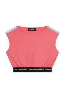 Детская блузка Карла Лагерфельда Karl Lagerfeld, розовый