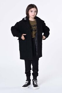 Детское пальто Карла Лагерфельда Karl Lagerfeld, черный