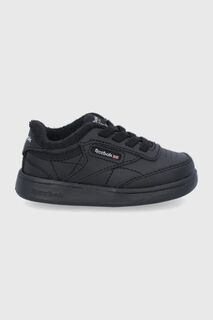 Reebok Classic Детские кожаные туфли Club C FZ2096, черный