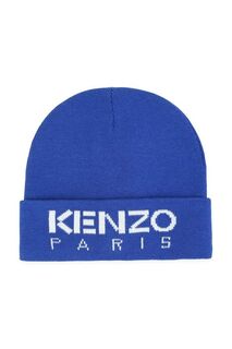 Kenzo Kids детская шапка из смесовой шерсти, темно-синий