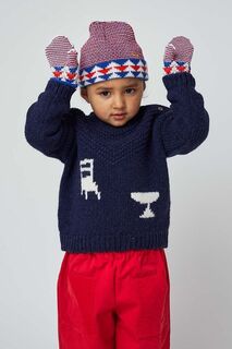 Детская шапка и перчатки Bobo Choses, бордовый
