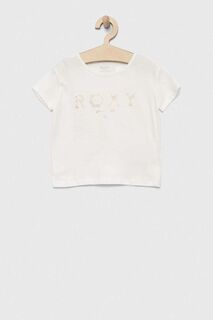 Детская хлопковая футболка Roxy, белый